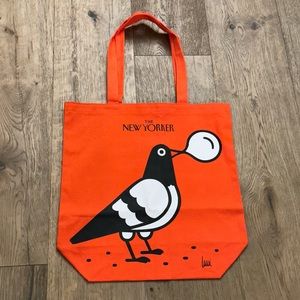 Limited Edition New Yorker Magazine Tote Bag Red Pigeon